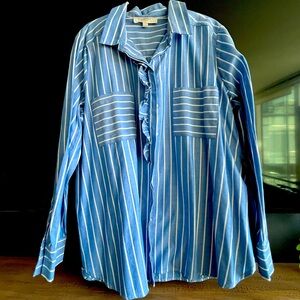 NWOT Blue Striped Women’s Shirt